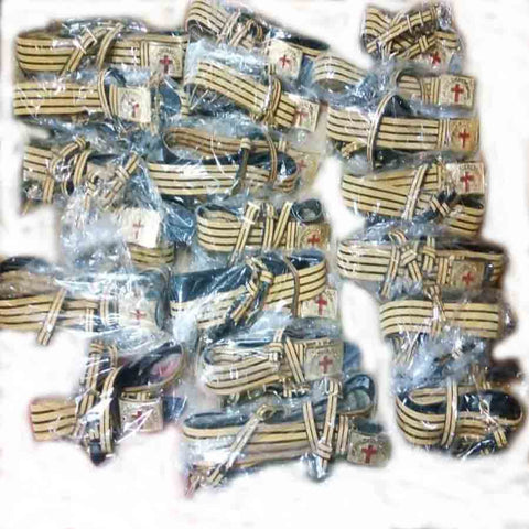 Image of Knights Templar Past Commander Black & Gold Sword Belt