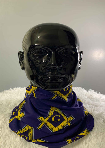 Master Mason Gaiter Face Mask Purple