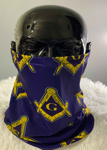 Master Mason Gaiter Face Mask Purple
