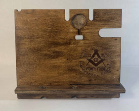 Mystic Ties Wood Docking Station Cell Phone Smartwatch, Earpod Charging Nightstand