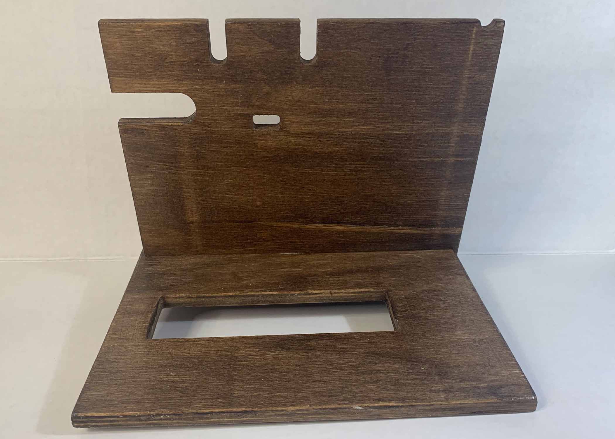 Mystic Ties Wood Docking Station Cell Phone Smartwatch, Earpod Charging Nightstand