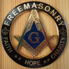 FAITH HOPE CHARITY - Masonic Emblem Car Badge