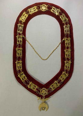Shriner Gold Chain Collar (Maltese Cross)