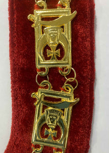 Shriner Gold Chain Collar (Maltese Cross)